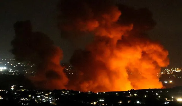 El humo se eleva después de un ataque aéreo israelí contra una zona de Beirut la madrugada del viernes pasado. Foto: AFP