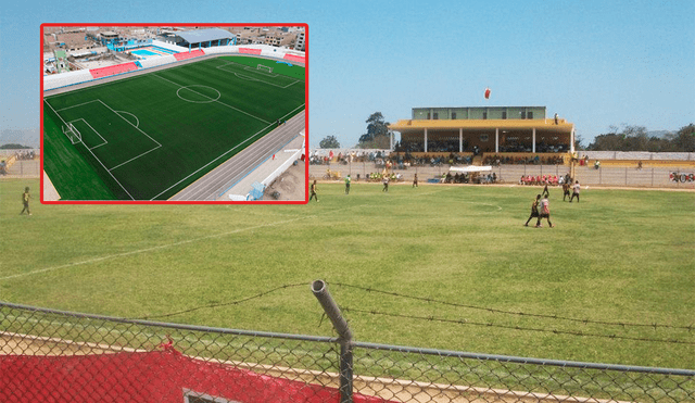 Estadio de Huaral: un antes y un después. Foto: composición LR/difusión.