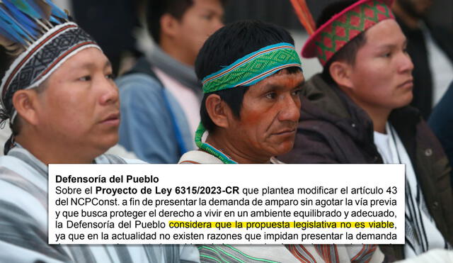 Las consecuencias de este PL fue advertida por el Instituto de Defensa Legal (IDL) y el Gobierno Territorial Autónomo Awajún (GTAA). Foto: composición LR/John Ramon