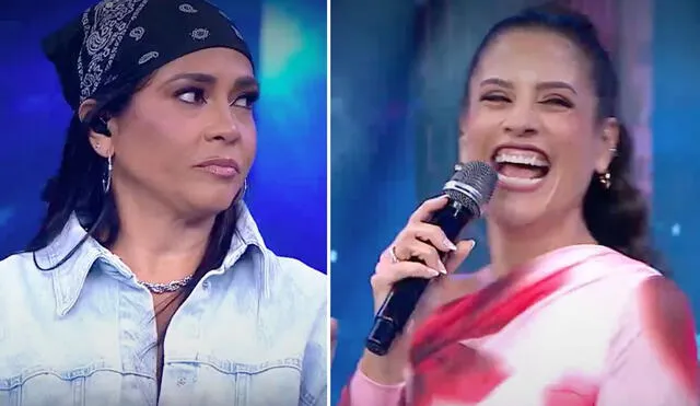 María Pía Copello y Katia Palma continúan enfrentándose en el set de 'Esto es guerra'. Foto: captura/América TV