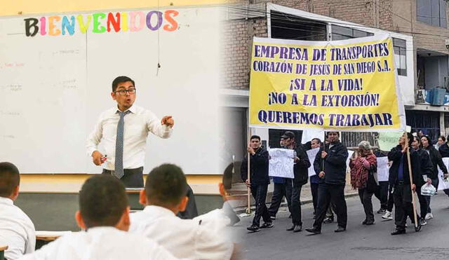 Clases presenciales podrían ser afectadas por el paro de transportistas. Foto: composición LR/difusión