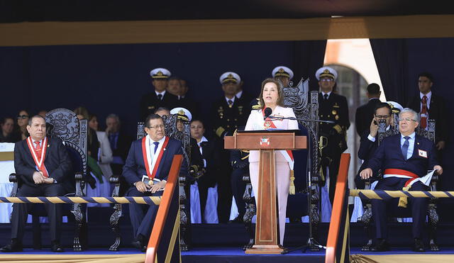 Dina Boluarte continua utilizando el termino 'terrorismo criminal'. Foto: Presidencia