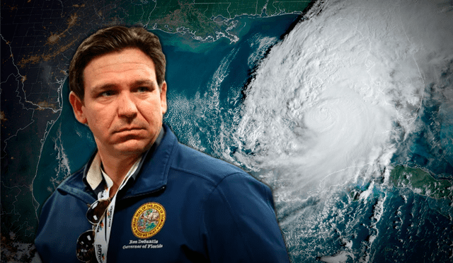 El gobernador Ron DeSantis anunció medidas de prevención con sus ciudadanos para evitar víctimas tras el paso del huracán Milton en Florida. Foto: composición LR/AFP PHOTO / NOAA / RAMMB