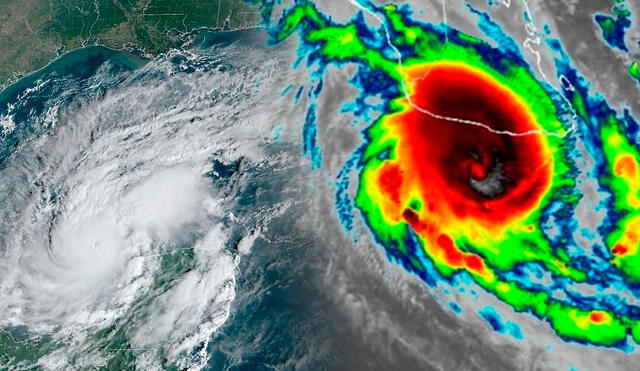 Las imágenes satelitales muestran que Milton se está moviendo hacia el noreste a una velocidad de 22 km/h. Foto: composición LR/BBC.