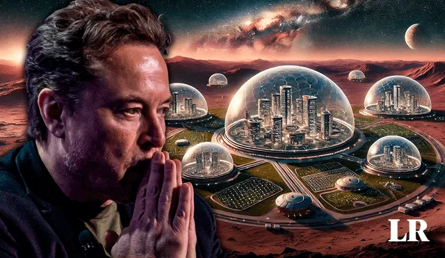 Starship transportaría a 100 pasajeros a Marte durante cada viaje que sucedería cada 2 años, según afirmó Musk. Foto: composición LR/AFP/IA Starship transportaría a 100 pasajeros a Marte durante cada viaje que sucedería cada 2 años, según afirmó Musk. Foto: composición LR/AFP/IA