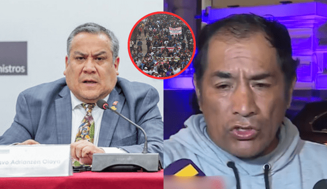 El representante del gremio de transportistas de Ancón se refirió al ministro del Interior diciendo que ellos son la mano de obra del pueblo peruano. Foto: Composición La República