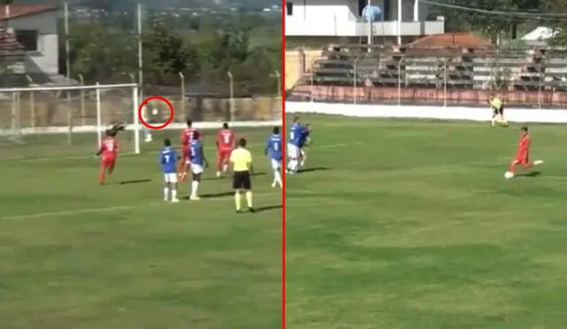 Diego Mesía anotó su primer gol en la caída 3-2 del FK Turbina ante Shkumbini por la tercera división de Albania. Foto: composición LR/captura