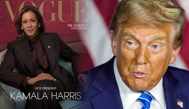 Vogue saca en portada por segunda vez a Kamala Harris. Foto: composición LR/ Vogue/ BBC