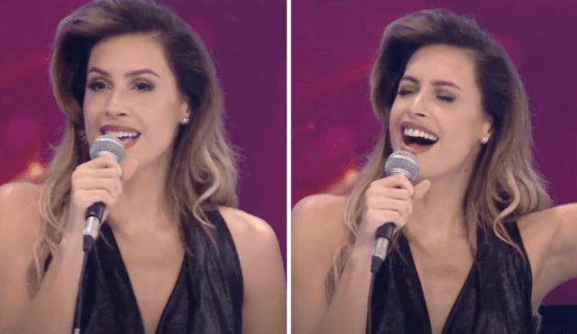 Milett Figueroa sorprendió en la televisión argentina al cantar en vivo. Foto: Composición LR/Captura América TV