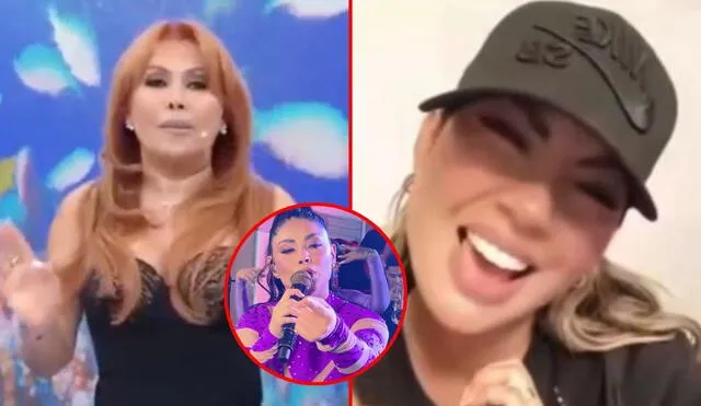 Magaly Medina arremetió contra Pamela López y le recomendó que no se grabe cuando canta. Foto: captura/ATV/Instagram