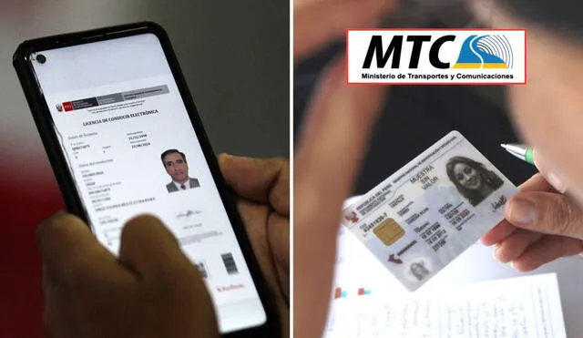 La licencia de conducir electrónica tiene la misma validez legal que su versión física, según el MTC. Foto: Andina