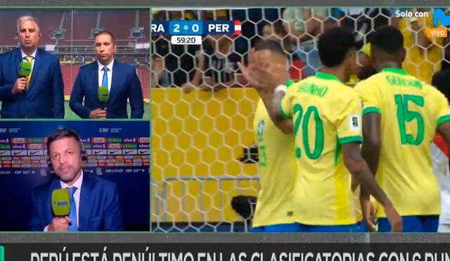 Pedro García analizó la goleada que recibió Perú ante Brasil por las Eliminatorias. Foto: captura/Movistar Deportes