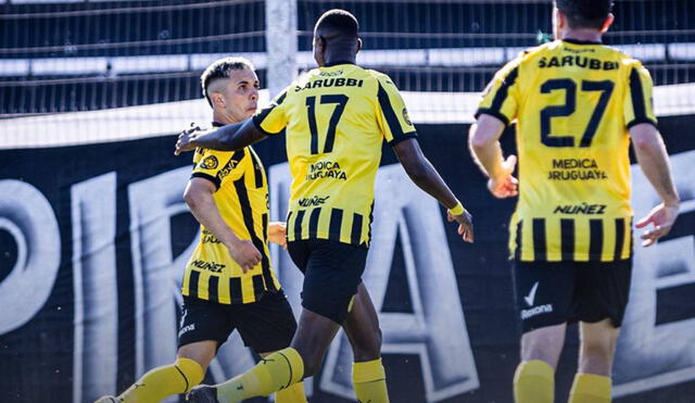 Peñarol se llevó los 3 puntos del Jardines del Hipódromo con un golazo. Foto: Peñarol/X