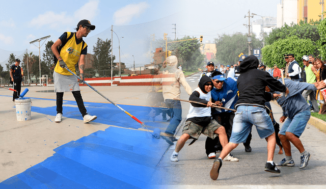 Hincha es sentenciado por haber realizado destrozos frente a colegio en San Martín de Porres. Foto: composición LR/ Andina.