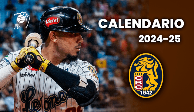 El calendario de los Leones del Caracas remarca que la temporada regular de la LVBP se extenderá hasta el 21 de diciembre. Foto: composición LR/Leones