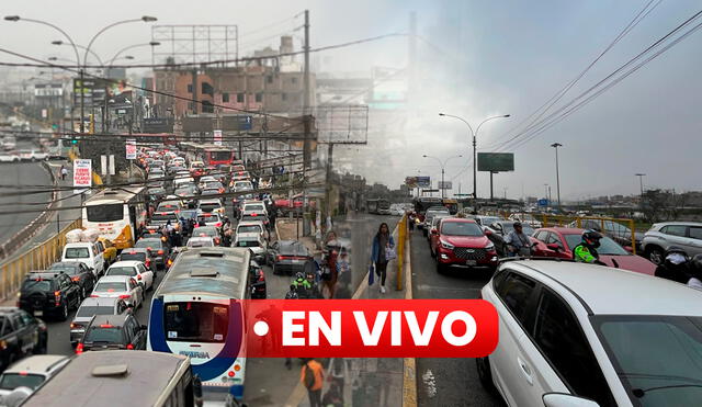 El tráfico en Lima ha afectado a cientos de personas que buscaban movilizarse de San Juan de Lurigancho al centro de Lima. Foto: composición LR/Kevinn García