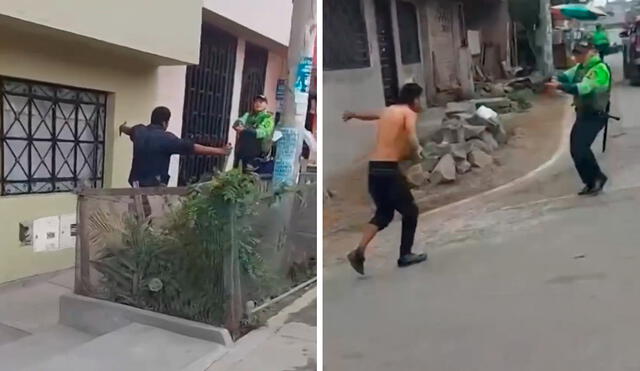 El agresor recibió dos disparos en la pierna tras agredir a su expareja. Foto: composición LR/América TV