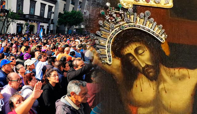 Miles de devotos acompañaron al Cristo Moreno durante su recorrido por el centro de Lima. Foto: composición LR/Dayana Huerta/LR/Hermandad del Señor de los Milagros