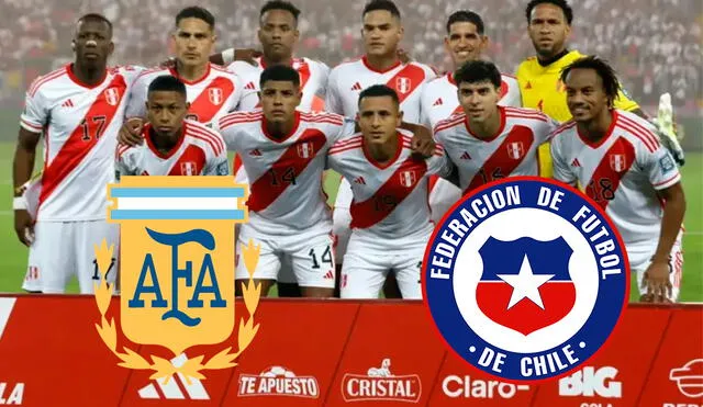 La selección peruana buscará 6 puntos ante Chile en el Nacional y frente a Argentina en Buenos Aires. Foto: composición LR/difusión