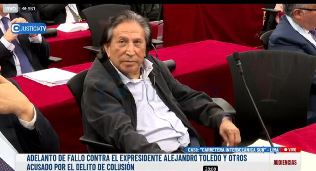 Alejandro Toledo en lectura de sentencia por la Interoceánica Sur