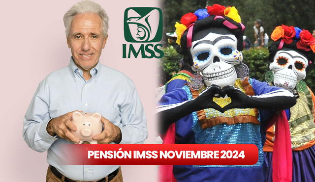 La pensión del IMSS 2024 suele depositarse los primeros días de cada mes. Foto: composición LR / Freepik / AFP