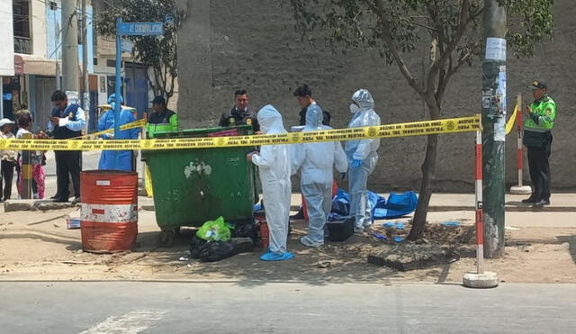 Encuentran restos humanos en contenedor de basura en Huachipa. Foto: PNP