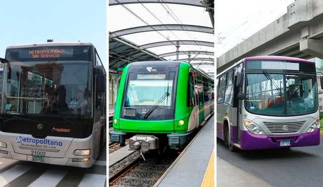 Estos serán los únicos medios de transporte que circularán con normalidad este 23 de octubre. Foto: composición LR/Andina