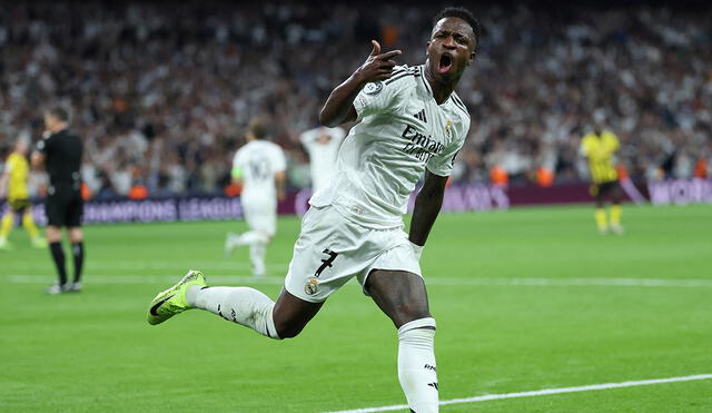 Vinícius Jr. anotó tres goles en el segundo tiempo de este Real Madrid vs Borussia Dortmund. Foto: AFP