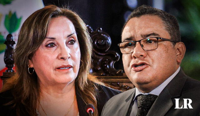 Dina Boluarte minimizó los cuestionamientos contra el ministro del Interior, Juan Santiváñez. Foto: composición Jazmin Ceras/ La República.