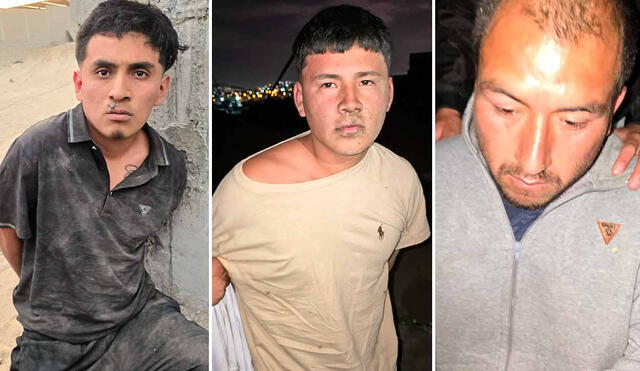 Algunos integrantes de la organización, denominada 'Los gatilleros de Cruz Blanca', vinculada a un secuestro y homicidio. Foto: composición LR/PNP