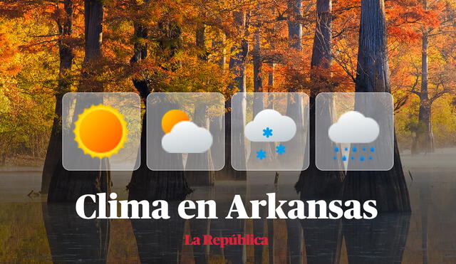 Clima y pronóstico del tiempo en Arkansas, según National Weather Service de Estados Unidos. Foto: composición LR/Wikipedia