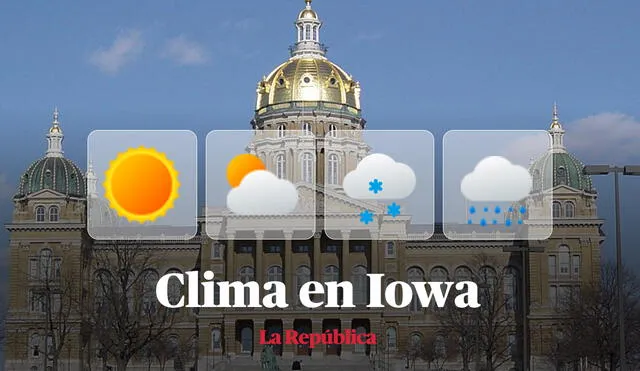 Clima y pronóstico del tiempo en Iowa, según National Weather Service de Estados Unidos. Foto: composición LR/Wikipedia