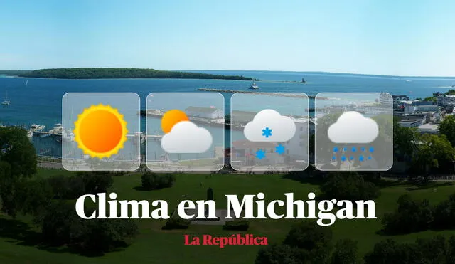 Clima y pronóstico del tiempo en Michigan, según National Weather Service de Estados Unidos. Foto: composición LR/Wikipedia