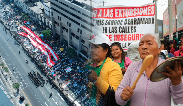 Varios sectores se fueron sumando al paro mientras se agravaba la delincuencia en Lima.  Foto: composición LR/John Reyes