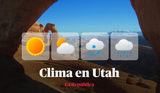 Clima y pronóstico del tiempo en Utah, según National Weather Service de Estados Unidos. Foto: composición LR/Wikipedia