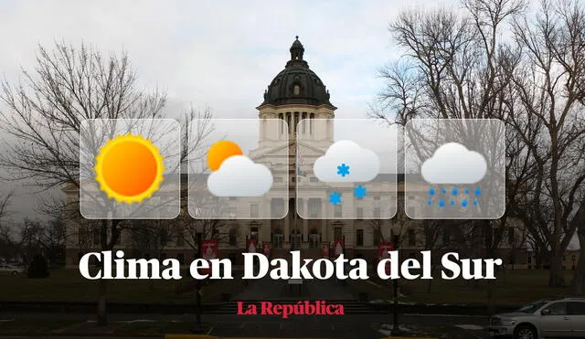 Clima y pronóstico del tiempo en Dakota del Sur, según National Weather Service de Estados Unidos. Foto: composición LR/Wikipedia