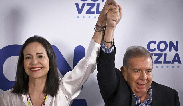 María Corina Machado y Edmundo González Urrutia agradecieron el reconocimiento subrayaron la necesidad de apoyo internacional contra las violaciones de derechos humanos en Venezuela.  Foto: AFP - Video: Europa Press