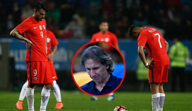 Ricardo Gareca solo suma 5 puntos en las Eliminatorias con Chile. Foto: composición LR/AFP