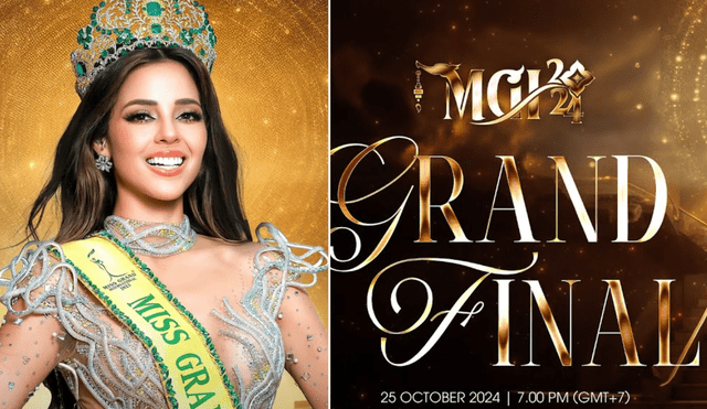 Luciana Fuster fue la segunda peruana en ganar la corona del Miss Grand International 2023. Foto: Composición LR/Captura Youtube