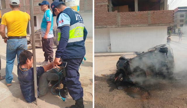 Vecinos de Ate habían detenido inicialmente a 3 presuntos delincuentes. atado a Foto: Serenazgo de Ate