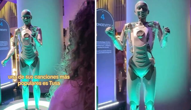 Reacción de robot sorprendió a usuarios. Foto: composición LR/ Instagram - Video: foodinbogota/ Instagram