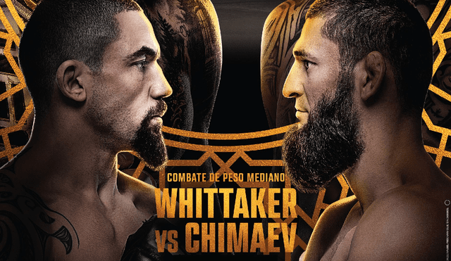 La pelea entre Whittaker y Chimaev se llevará a cabo en Emiratos Árabes Unidos. Foto: UFC