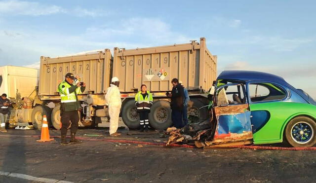 Accidente de tránsito registrado en la carretera Arequipa - Puno. Foto: Radio Cadena Sur