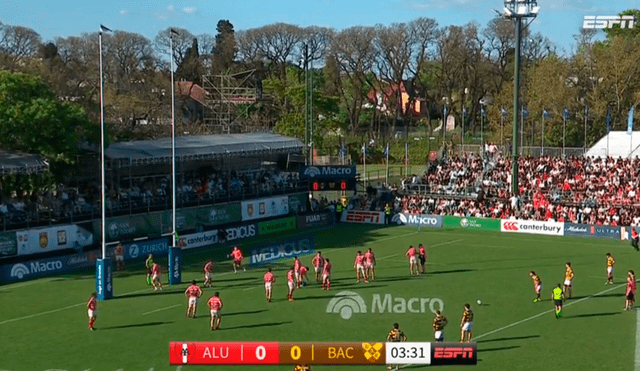 El partido de Alumni vs Belgrano se disputa en 'La Catedral' del Club Atlético San Isidro. Foto: Disney Plus