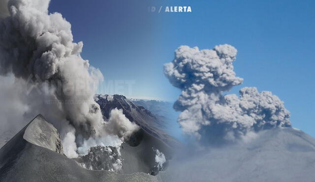 Arequipa. Volcán Sabancaya nuevamente registra erupciones. Foto: composición LR/Ingemmet/IGP