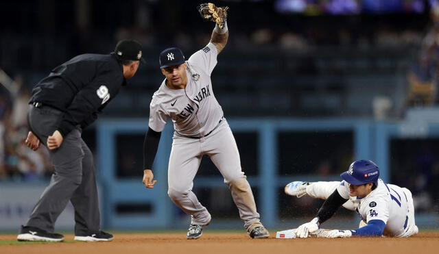 Los Angeles Dodgers y New York Yankees se trasladarán a Nueva York para el juego 3 de este lunes 28. Foto: AFP