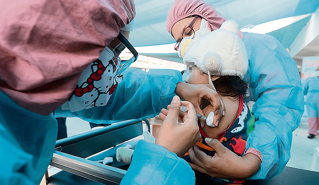 Súmese a la campaña. Si no está seguro o segura de que su pequeño tiene la vacuna contra el sarampión, puede llevarlo a un centro de salud. No lo dude. Foto: difusión