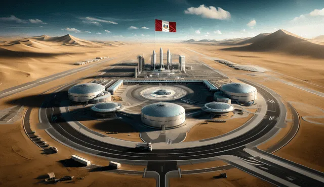 Spaceport, considerado como el megapuerto espacial más grande de América Latina, forma parte del Informe Multianual de Inversiones en Asociaciones Público-Privadas del Ministerio de Defensa del Perú. Foto: IA