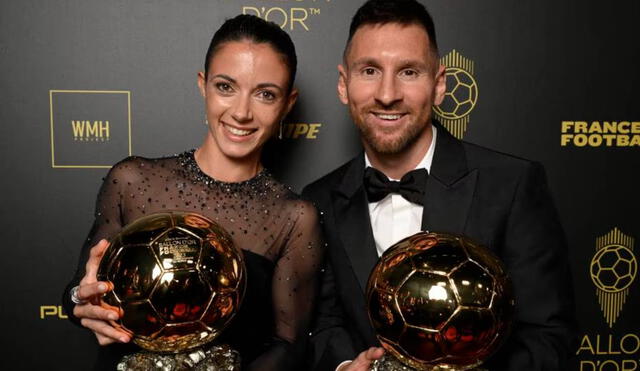 Aitana Bonmatí y Lionel Messi son los últimos ganadoresdel Balón de Oro. Foto: L'Équipe