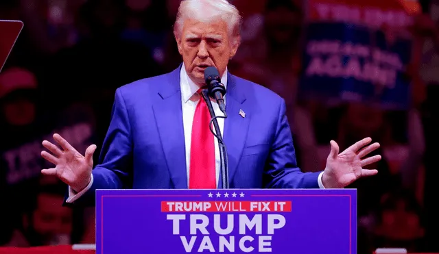 Donald Trump cerró su campaña en el Madison Square Garden este domingo. Foto: CNBC